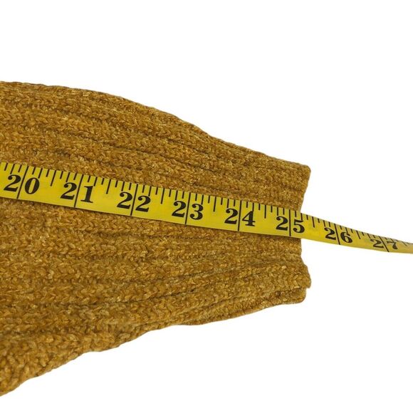 Vintage Bugia Sweater L Yellow Fisherman Cable Knit Wool Blend Mock Neck Italy - Picture 16 of 16